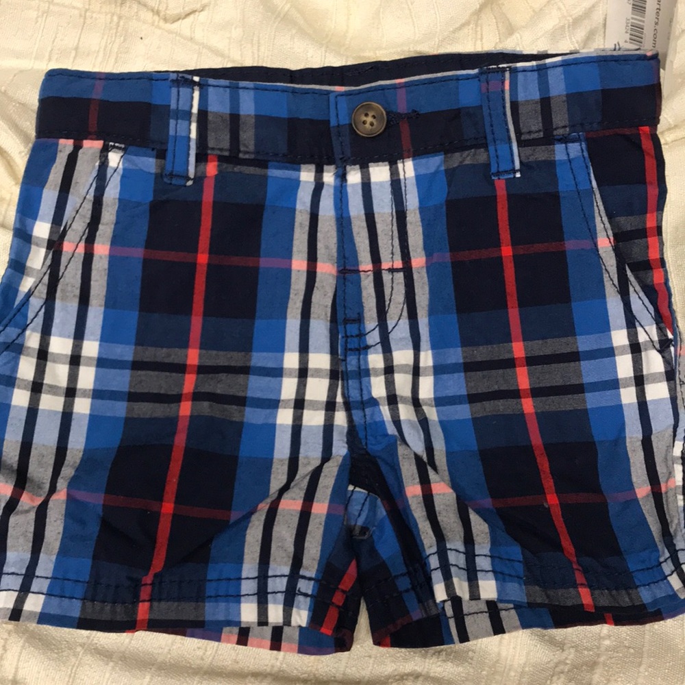 Carters flat front shorts plaid